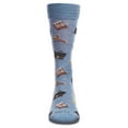 thumbnail image 2 of MeMoi Men's Law N Order Heathered Bamboo Blend Novelty Crew Sock - Mens - Male, 10-13, Denim Heather, 2 of 7