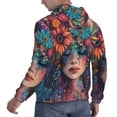 thumbnail image 6 of Fotbe Men's Hoodie with Bohemian Colorful Flower Woman Pattern - Kangaroo Pocket Pullover Hooded Sweatshirt, Perfect for Daily Wear, Travel, and Home-X-Large, 6 of 7