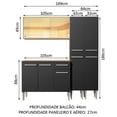 thumbnail image 3 of Cocina Integral Madesa Emilly Voice 169cm Marrón/Negro, 3 of 5