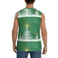 thumbnail image 4 of Gaeub Christmas Green Men's Sleeveless Muscle Shirts Workout Tank Tops, Odor Protection and Comfortable - Large, 4 of 8