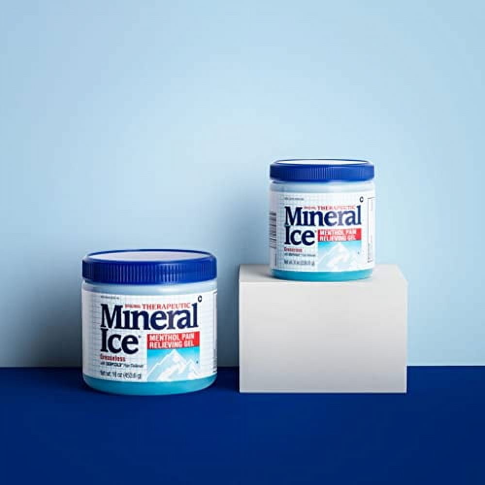 Mineral Ice Cool Greaseless Pain Reliever, 8 Ounce, Pack of 3