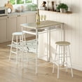 thumbnail image 2 of HOMCOM 3 Piece Counter Height Table Chair Set with Table, 2 Matching Stools, 2 of 10