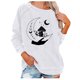 thumbnail image 2 of Pntutb Mujeres Casual Manga Completa Cuello Redondo tops Camisas Sueltas Blusa Estampado de Sol y Luna Sudadera Gráfica Pntutb Pntutb-5334, 2 of 6