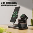 thumbnail image 6 of SIKAI CASE 5-in-1 Magnetic Wireless Charging Station with Alarm Clock and RGB Light for iPhone 17 16 15 14 13 12, Apple Watch 10/Ultra 2, AirPods, 6 of 7