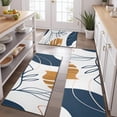 thumbnail image 2 of Orange Boho Abstract and Plant Pattern Kitchen Rugs Sets Of 3,Kitchen Runner Rugs Non Skid Washable,Decorative Kitchen Floor Mats for Kitchen,Sink,Laundry,17"x30"+ 17"x47" + 17"x59", 2 of 6