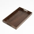 thumbnail image 3 of KINGCRAFT 20 x 12 inches Extra Large Wood Trays For Ottoman With Handles FSC Natural Handmade Black Walnut Serving Tray Vintage Decorative Platters For Oversized Ottoman Kitchen, 3 of 8