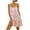 Pink, variant on IROINNID Women's Fashion Casual V-Neck Sleeveless Loose Dress A-Line Prints Dress