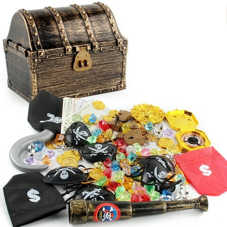 

HeroNeo Kids Interactive Treasure Pirate Chest Accessories Educational for Play Funny Table Toy Best Gift for Indoor/Outdoor Gam