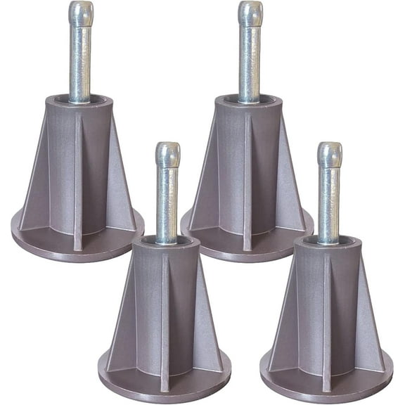 Steel Bed Frame Feet Replacement with Plastic Inserts – Sturdy Support, Prevents Sliding, Set of 4