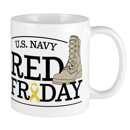 

CafePress - Navy RED Friday Boot - Ceramic Coffee Tea Novelty Mug Cup 11 oz