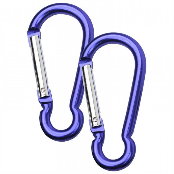TALENO 2Pcs Carabiner Clip,Framed Shape Aluminum Alloy Small Carabiner Clip,Outdoor Purpose 3.03"*1.46" Carabiner for Keys,Purple,200N