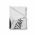 thumbnail image 2 of Rock Soft Flannel Fleece Throw Blanket, Grunge Effect Monochromatic Illustration of Rockstar Hand Sign and Star, Cozy Plush for Indoor and Outdoor Use, 70" x 90", Pale Grey and Black, by Ambesonne, 2 of 6