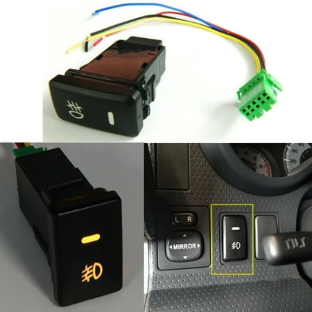 Car On Off Button Push Switch Amber LED For Toyota 4Runner Tundra Fog ...