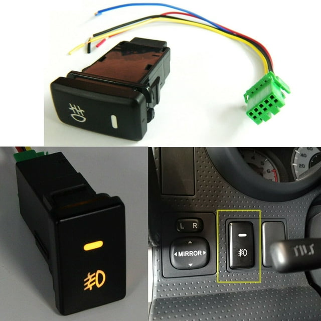 EchoBliss 39Mm Oem Doble Push On Off Interruptor Botón Led Lightbar Luz Antiniebla Para Toyota