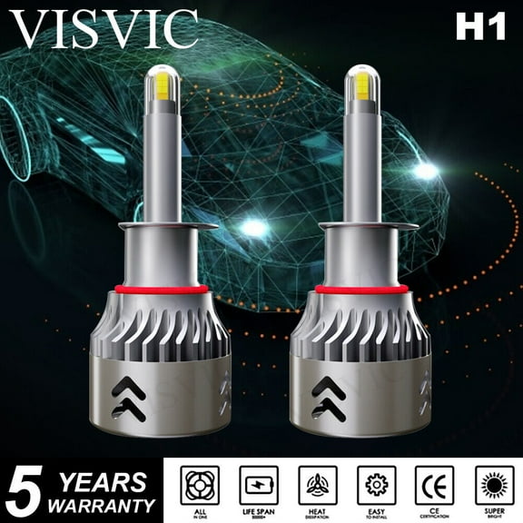 8SIDE H1 LED Headlight High Low Beam Bulbs Kit 6000K Bright White 240W CANBUS