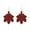 Burgundy, variant on Laser Cut Maple Leaf Wood Earrings for Women Fall Jewelry Accessories