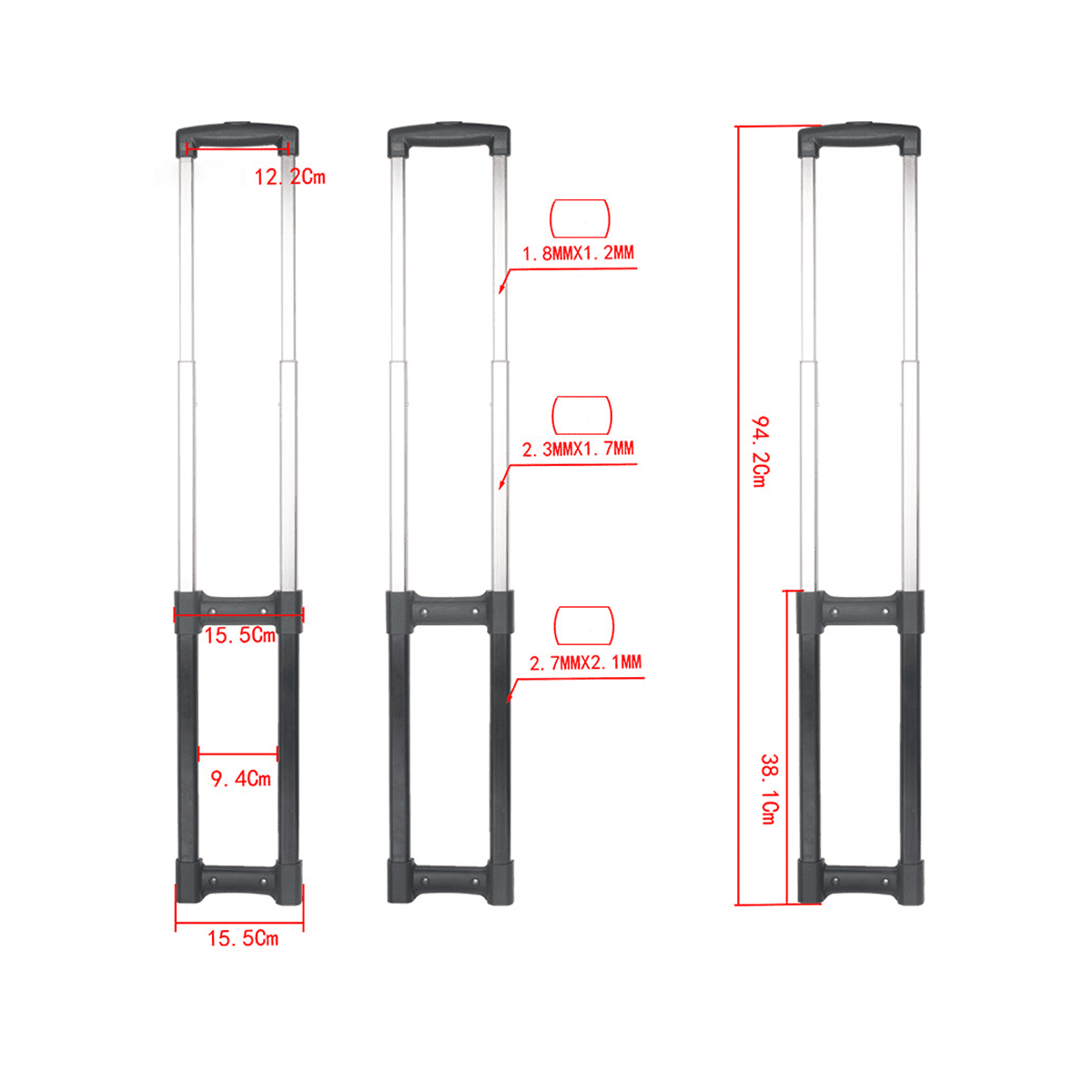 Poignée Télescopique Universelle De Rechange Pour Valise, Support De Fixation Sangle De Transport Pour