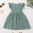 thumbnail image 5 of Auroural Toddler Girl Clothes 2T Children's Thin Breasted Sleeveless Dress For Girls Baby Ruffled Waist Cinched French Skirt 2-3Years, 5 of 8
