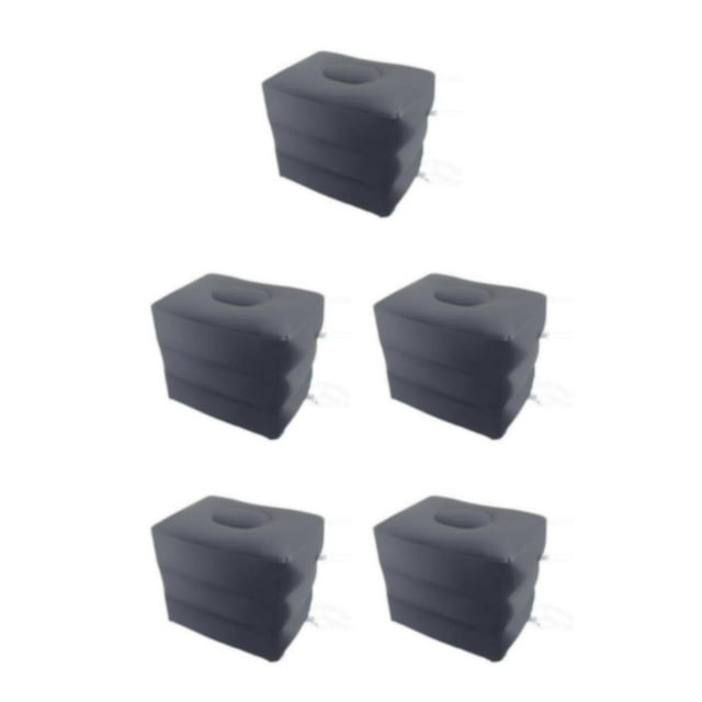 tamizeot Inflatable Foot Rest 3 Layers Foot Stool Foot Rest Pillow for Travelling Deep Gray 40 x 30 x 43cm 5Set