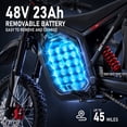 thumbnail image 4 of AMYET Electric Dirt Bike for Teens&Adults, 4000W Peak, up to 45 mph, 48V 23Ah, 45 miles Long Range, UL2272, 14"/12" Tires, Red, 4 of 10