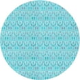 thumbnail image 1 of Ahgly Company Indoor Round Patterned Blue Turquoise Green Area Rugs, 4' Round, 1 of 6