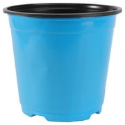 Round Bucket Thicken Plastic Flower Pots Tree Growing Bucket Garden Balcony Planters Pot (Blue, 5 Gallons Capacity)