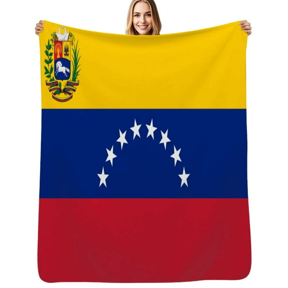Venezuela Flag Flannel Blanket Warm Soft Bedding Throws Winter Camping Chair Sofa Bed
