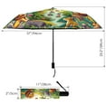 thumbnail image 3 of Jungle Animals and Hot Air Balloon Compact Sun Umbrella Windproof Travel Umbrellas for Rain Strong Portable UV Protection, 3 of 8