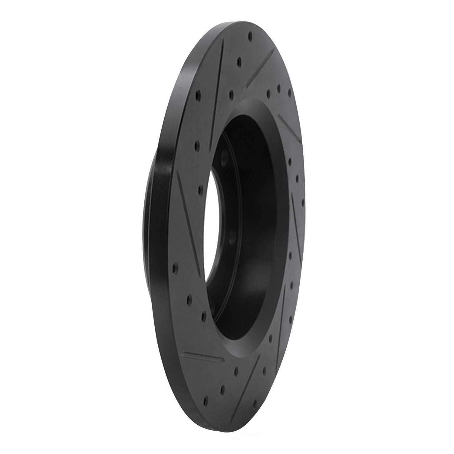 Dynamic Friction Company 633-76095R DFC Brake Rotor - Drilled And Slotted - Black