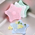 thumbnail image 5 of Paquete de 6 trampas de pelusa para drenaje de ducha (forma de estrella, tamaño 13 cm), filtro de pelusa de silicona para lavabo de baño, colador de drenaje, cubierta de drenaje con ventosas fuertes, 5 of 5
