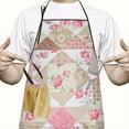 thumbnail image 2 of Pioneer Flower Floral Print Pattern Apron-Garden Aprons for Women with Pockets-Cotton Linen Waterproof Kitchen Cooking Gardening Aprons Adjustable for Kitchen,Cooking,BBQ and Salon 33x27 Inch, 2 of 7