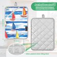thumbnail image 6 of Yayeee Pot Holders Kitchen Heat Resistant with Pocket 7"x9.8" Cotton Oven Cooking Hot Pads, Orange Sailboats, 6 of 7