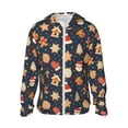 thumbnail image 1 of Vsdgher Sweat à Capuche Imprimé Pain d'Épice pour Hommes Femmes, Manches Longues Protection Solaire Pêche pour Course Natation-TG, 1 of 7