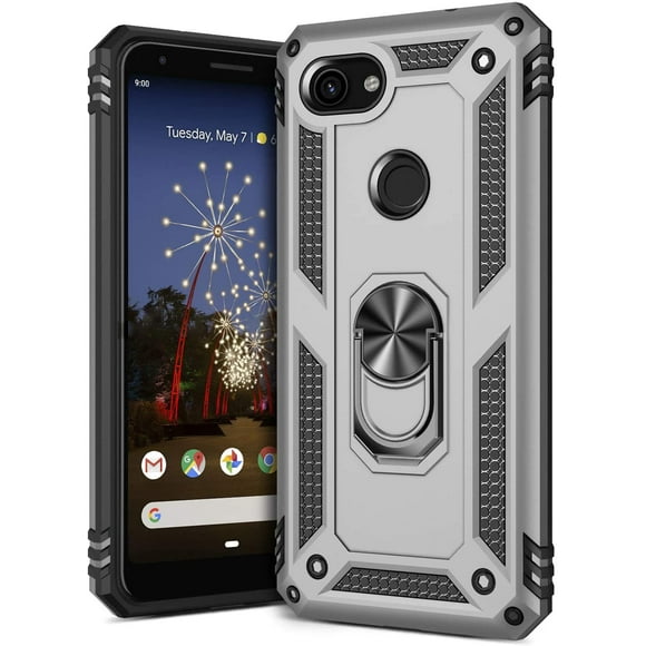 GREATRULY Ring Kickstand Phone Case for Google Pixel 3a XL,Heavy Duty Dual Layer Drop Protection Google Pixel 3a XL