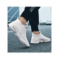 thumbnail image 6 of Daeful Men's Comfortable Low Top Sneaker Sports Flats Breathable Slip On Casual Sneakers White 11, 6 of 9