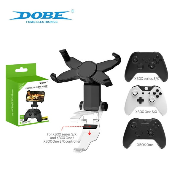 Xbox Series S/X Controller Phone Mount - Adjustable X-Shape Rotatable Clip Holder for Xbox Series X/S Wireless Controllers, Universal Phone Fit (4.7"-7.2"), Secure Grip for Cloud Gaming & Streaming