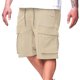 thumbnail image 4 of pstuiky Abreviatura para hombres, Pantalones cargo casuales de color sólido para hombre, para ejercicio, a la moda, para exteriores, con cordón, cintura elástica, pierna recta, bolsillos, 4 of 4