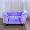 thumbnail image 2 of Sofá cama para mascotas Getifun terciopelo con cojín extraíble lavable para perros pequeños y gatos morado, 2 of 5