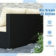 thumbnail image 5 of Costway 5 Piece Outdoor Furniture Set with Seat & Back Cushions Acacia Wood Tabletop, 5 of 10