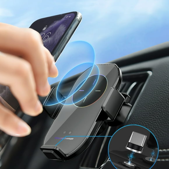 Viflosae up to 60% off Gifts Wireless Car Charger Mount For Car Vent 15W Fast Charging Auto- Clamping Car Hands Phone Mount For Smartphone IOS & Android Holiday Deals