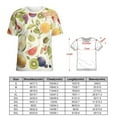 thumbnail image 2 of Various Fruits Womens Tops Women's Fashion Casual Short Sleeve Flower Print Round Neck Pullover Top Blouse, 2 of 6