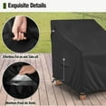 thumbnail image 5 of 2 Pack Outdoor Chair Covers Waterproof, Patio Furniture Covers for Rocking Chair, Fits up to 38W x 40D x 34H Inches, Air Vent and Handles Included, Black, 5 of 7