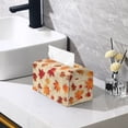 thumbnail image 2 of Psesaysky Tissue Box Cover PU Leather, Fall Leaves Waterproof Rectangular Car Tissue Holder Storage for Bathroom Vanity, Countertops, Dressers, Night Stand, Parlors and Offices, 2 of 7