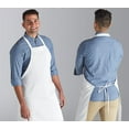 thumbnail image 3 of Soro Essentials- Set of 12 Cotton 36" x 41" No Pocket Bib Apron White Color- Server Waiter and Waitress Bib Apron for Cooking Kitchen Restaurant and Crafting, 3 of 5