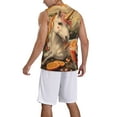 thumbnail image 2 of Naloa Countryside Fruit White Horse Basketball Jersey Reversible Men's Mesh Athletic Sports Shirts Training Practice S-4XLMedium, 2 of 6