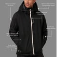 thumbnail image 3 of Mobile Warming Denali Heated Snow Jacket for Men, Waterproof Ski Coat, 6 Heat Zones, RECCO Reflector, Black, Small, 3 of 6