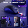 thumbnail image 2 of ATTACK SHARK X8PPO 8K Mouse for Large Hand, 55g SUPERLIGHT, PixArt PAW3395PRO Gaming Sensor, BT/2.4G Wireless/Wired, 6 Adjustable DPI up to 40000, 500mAh Battery (Black), 2 of 8