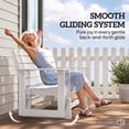 thumbnail image 3 of Outsunny 2-Person Outdoor Glider Bench Patio Double Swing Rocking Chair Loveseat w/ Slatted HDPE Frame for Backyard Garden Porch, Distressed White, 3 of 9