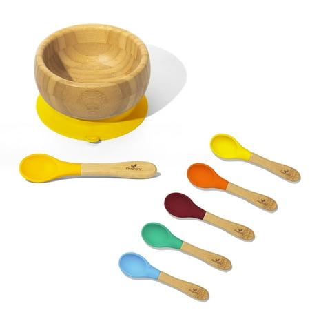 Baby Bowl   Spoon | Bamboo & Silicone