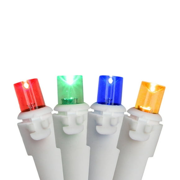 Northlight 100ct Multi Color LED Wide Angle Christmas Icicle Lights, 5.5ft White Wire
